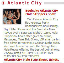 Bachelorette Parties in Atlantic City at Male Strip Clubs.